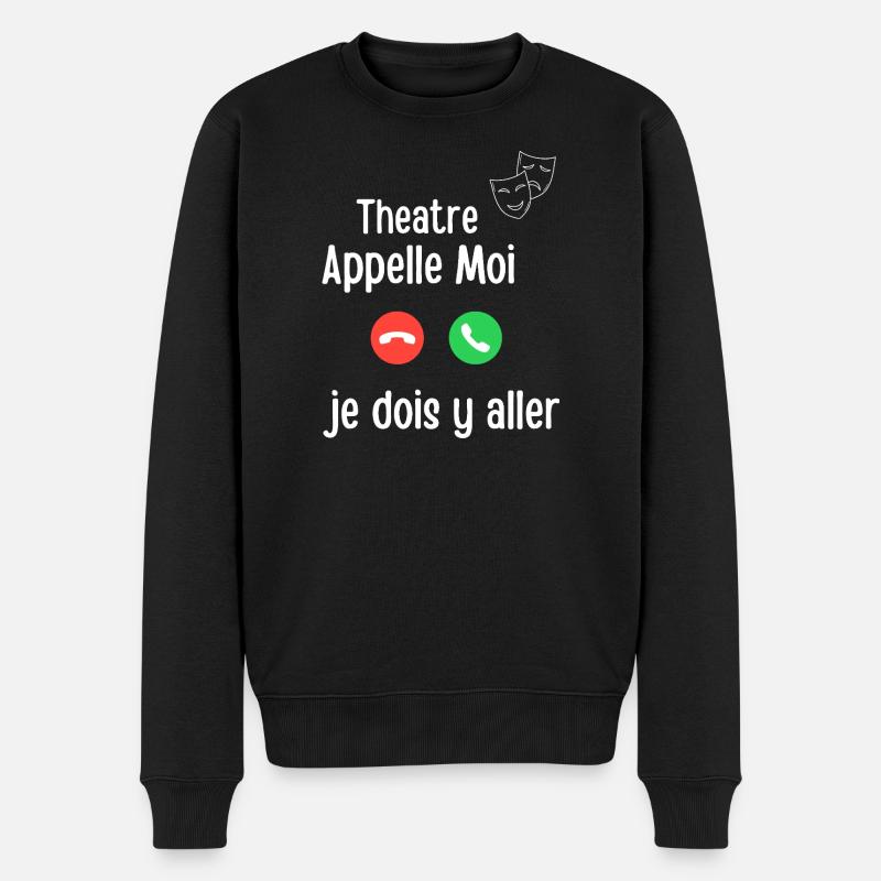 Theater Call Me Notfall - Männer Premium Bio Pullover - Schwarz