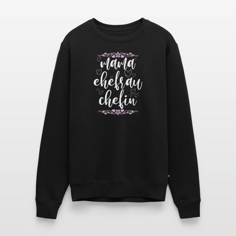 Mama Ehefrau Chefin Muttertag Mutter Männer Premium Bio Pullover