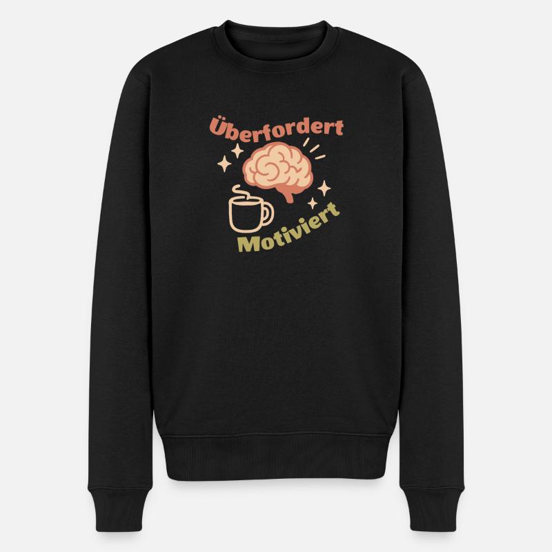 Débordé mais motivé - Pull Premium bio Homme - noir