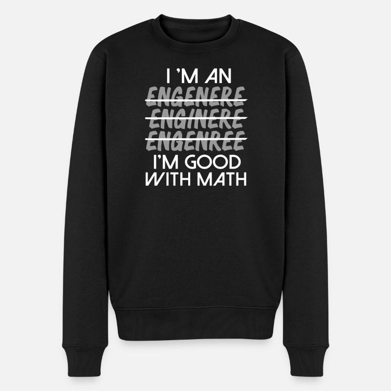 Mathematik Mathe Mathelehrer Mathematiker - Männer Premium Bio Pullover - Schwarz