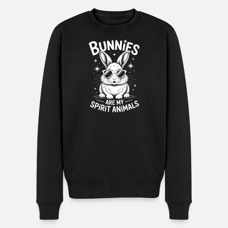 Lapin disant lapin drôle lapin cadeau - Pull Premium bio Homme - noir
