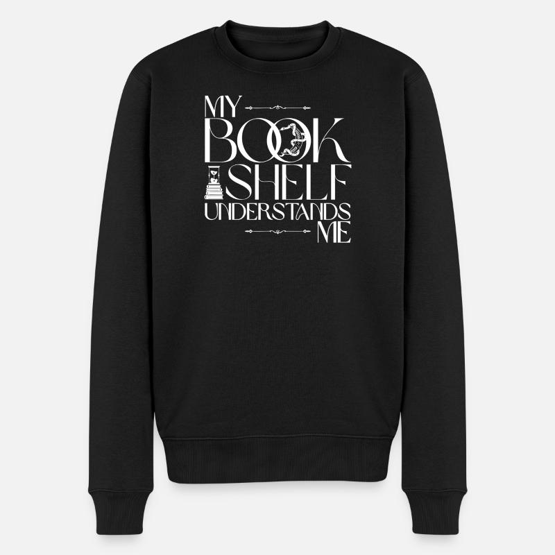 Ma bibliothèque me comprend - Pull Premium bio Homme - noir