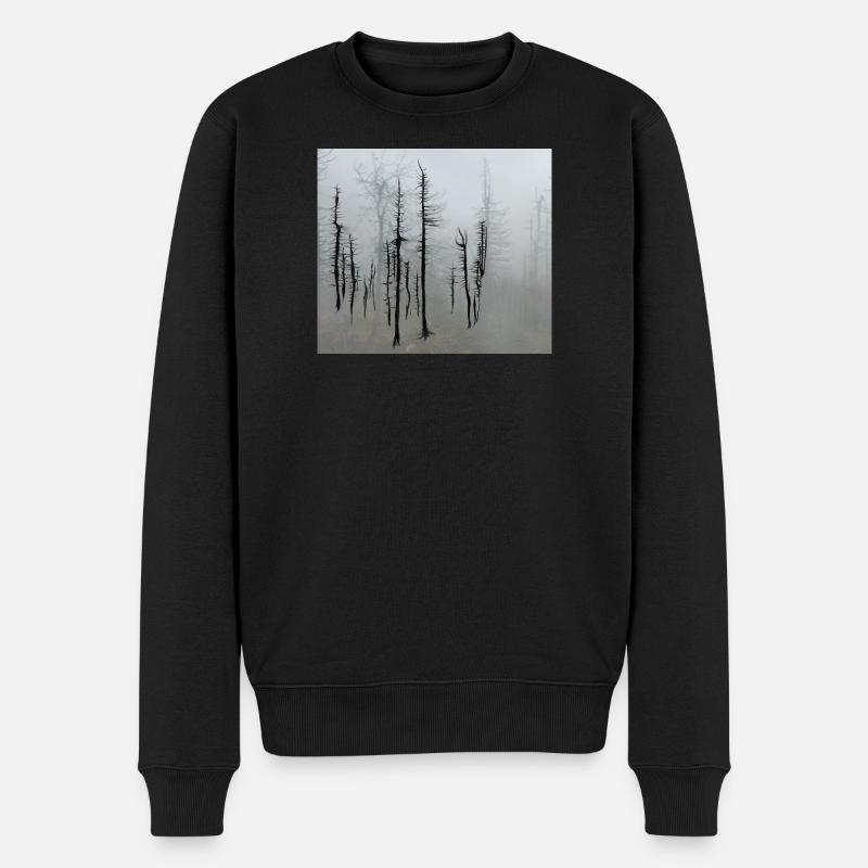 Totholzfichten_im_Nebel - Männer Premium Bio Pullover - Schwarz