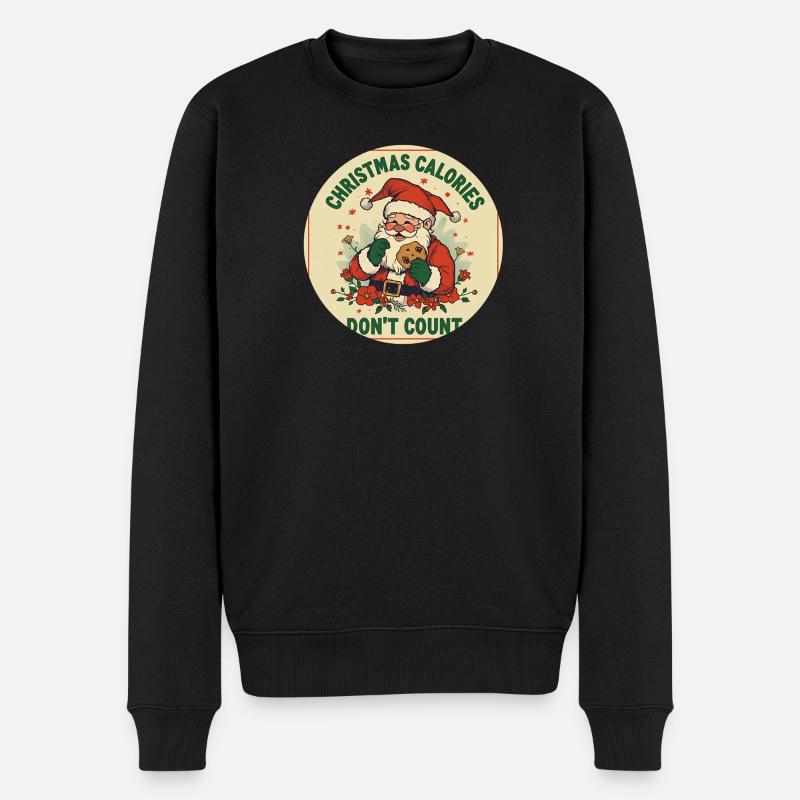 Noël Sans Compter les Calories - Pull Premium bio Homme - noir