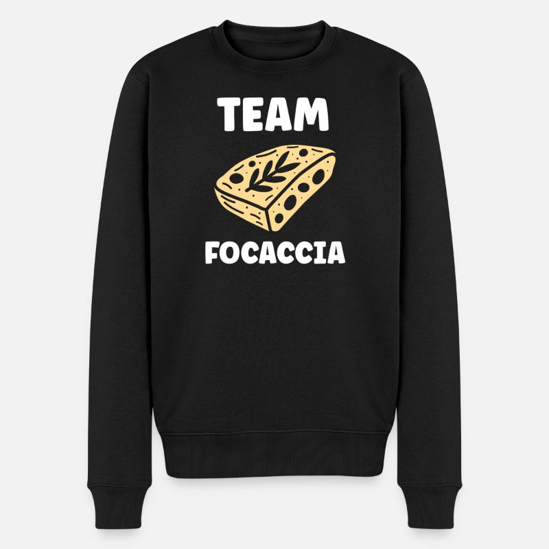 Team Focaccia - Männer Premium Bio Pullover - Schwarz