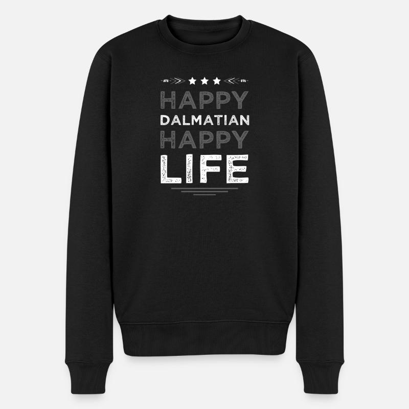 Dalmatien Vie Heureuse - Pull Premium bio Homme - noir