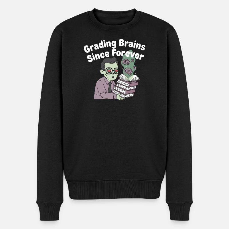 Grading Brains Since Forever - Men's Premium Organic Jumper - black