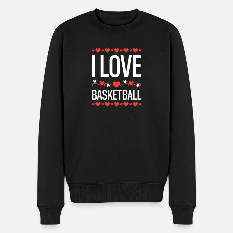 J’adore le basket-ball - Pull Premium bio Homme - noir