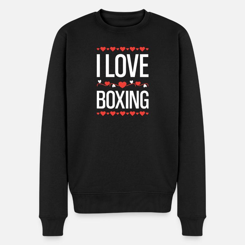 J’adore la boxe - Pull Premium bio Homme - noir
