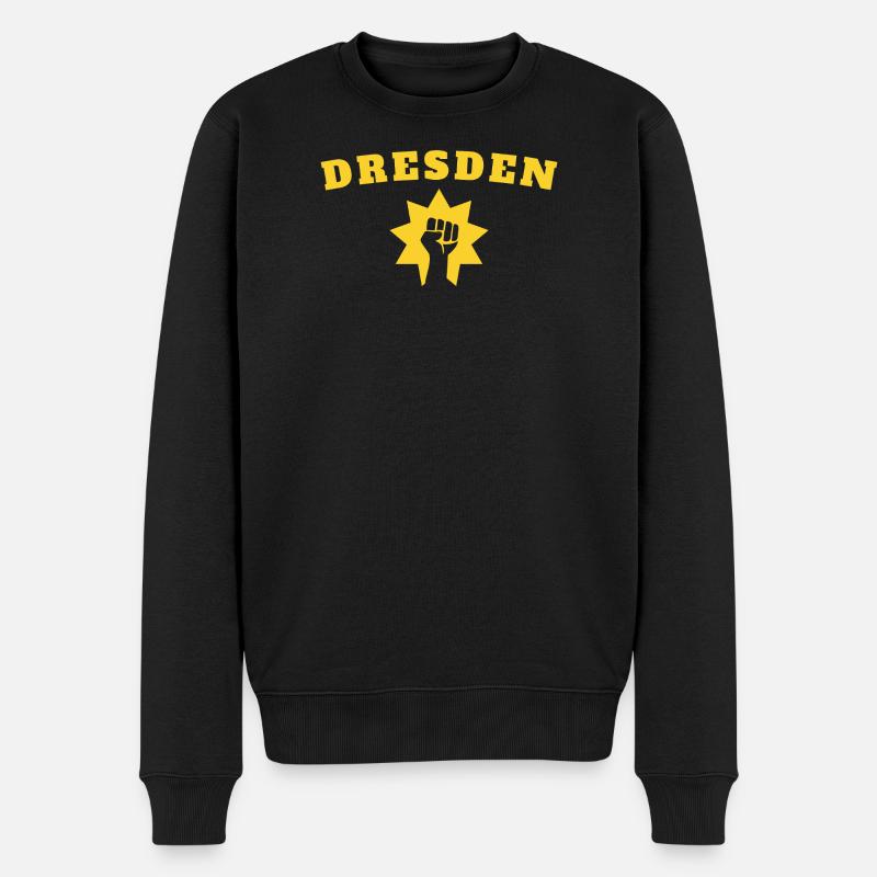 Dresden - Männer Premium Bio Pullover - Schwarz