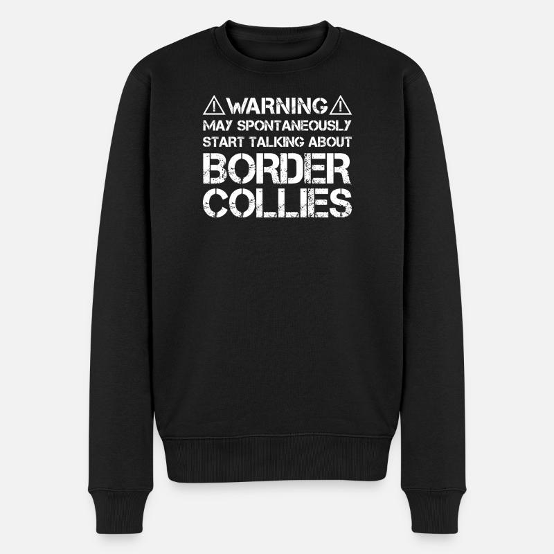 Border Collie - Pull Premium bio Homme - noir