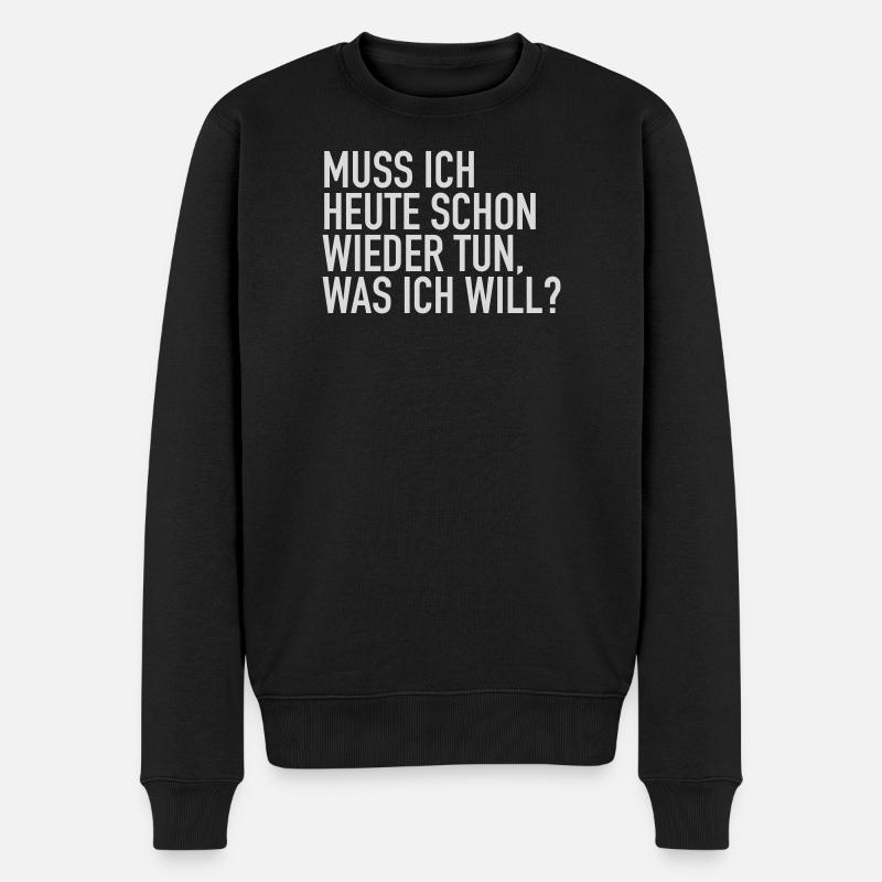 Dois-je refaire ce que je veux aujourd’hui ? - Pull Premium bio Homme - noir