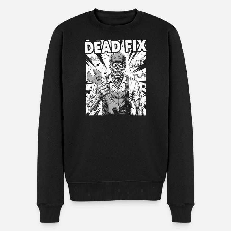 Dead Fix Skeleton Workshop - Men's Premium Organic Jumper - black