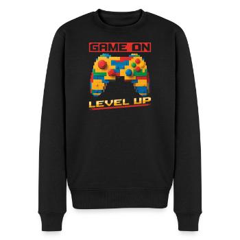 Building Blocks Gamer Gaming Brick Builder - Männer Premium Bio Pullover - Schwarz - Vorne - Nico (187cm)