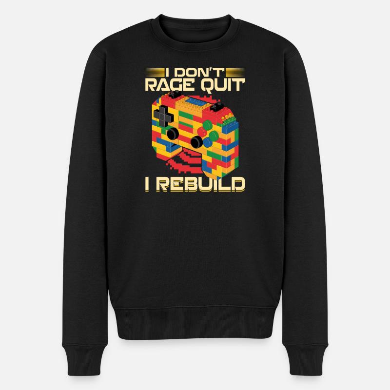 Building Blocks Gamer Gaming Brick Builder - Männer Premium Bio Pullover - Schwarz