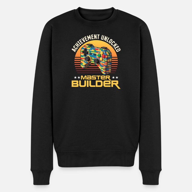 Building Blocks Gamer Gaming Brick Builder - Männer Premium Bio Pullover - Schwarz