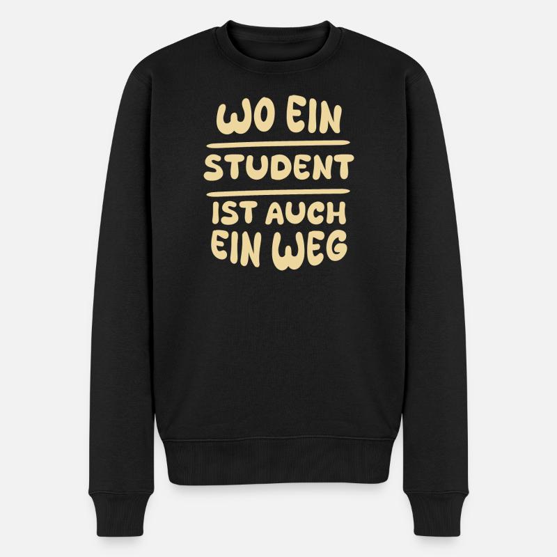 Student als Student - Männer Premium Bio Pullover - Schwarz