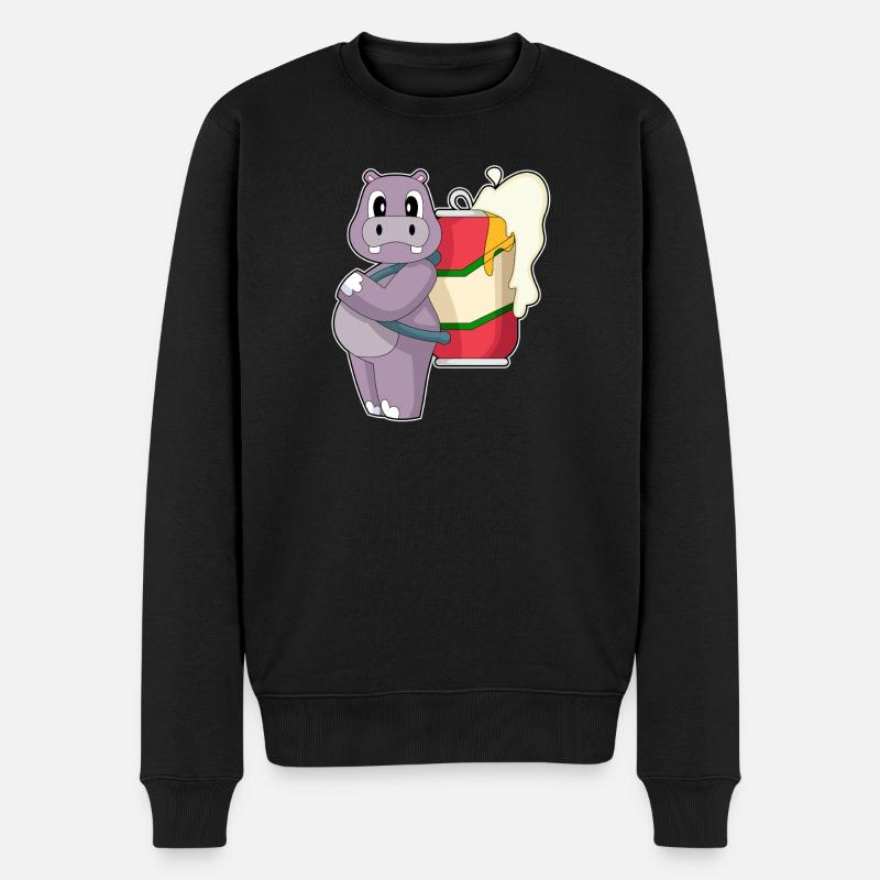 Bière Hippo - Pull Premium bio Homme - noir