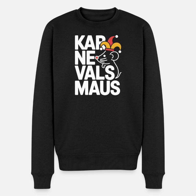Karnevalsmaus Karneval Köln Kölner Karnevals Maus - Männer Premium Bio Pullover - Schwarz