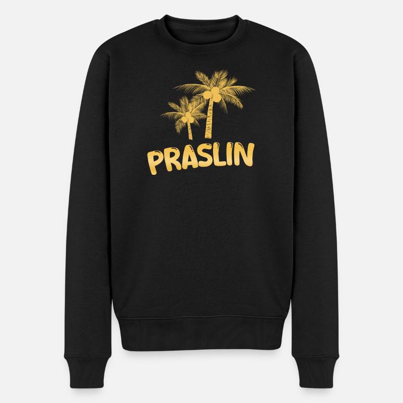 Cadeau pour Praslin - Pull Premium bio Homme - noir