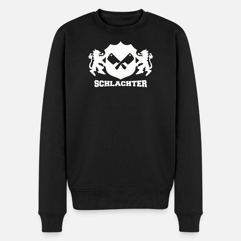 Emblème du boucher - Pull Premium bio Homme - noir