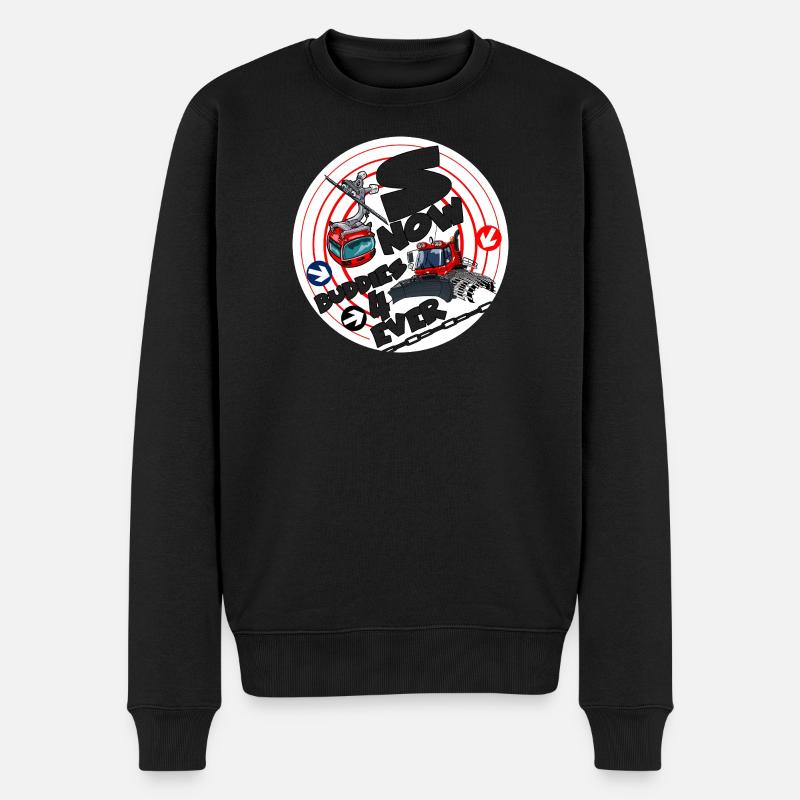 Nr. 1423-snow_buddies_rood - Männer Premium Bio Pullover - Schwarz