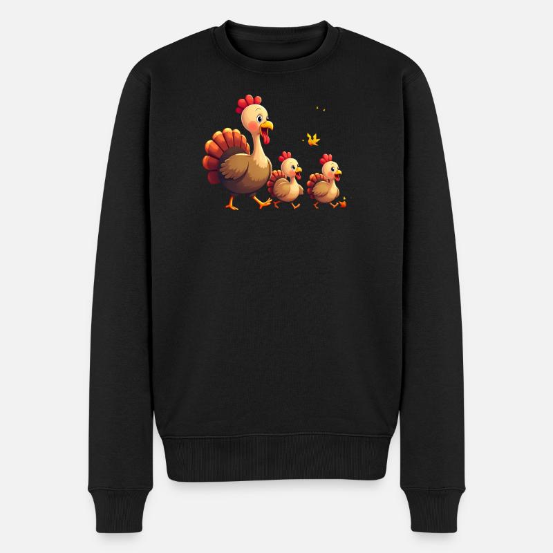 Bébé dinde de Thanksgiving - Pull Premium bio Homme - noir