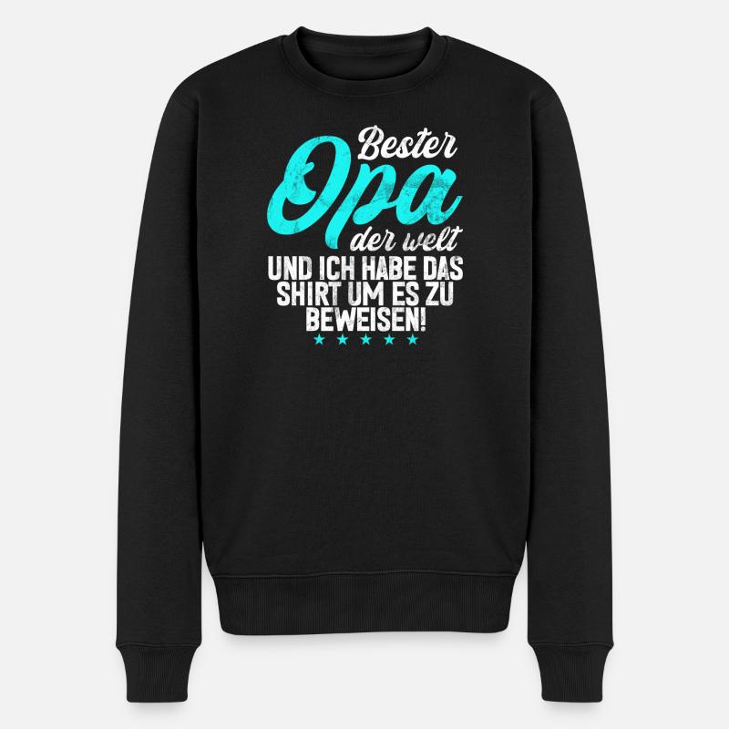 Meilleur grand-père du monde Grands-parents Papi - Pull Premium bio Homme - noir