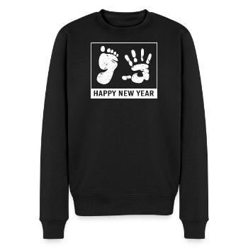 Gender Reveal Silvester - Männer Premium Bio Pullover - Schwarz - Vorne - Nico (187cm)
