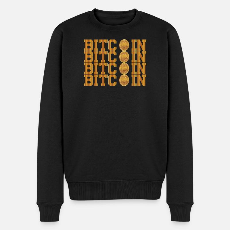 Bitcoin - Männer Premium Bio Pullover - Schwarz