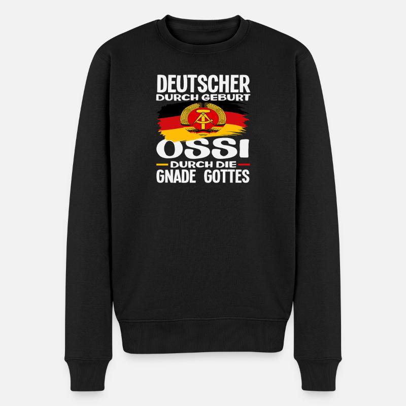 Gnade Gottes Ossi Spruch DDR Stolz - Männer Premium Bio Pullover - Schwarz