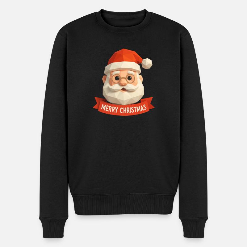 Polygon Père Noël – Joyeux Noël moderne - Pull Premium bio Homme - noir