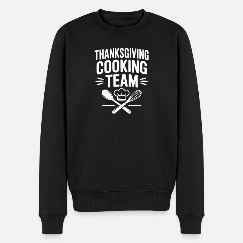Équipe de cuisine de Thanksgiving - Pull Premium bio Homme - noir