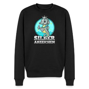 Insigne d’argent Natation Performance réussie - Pull Premium bio Homme - noir - Devant - Nico (187cm)