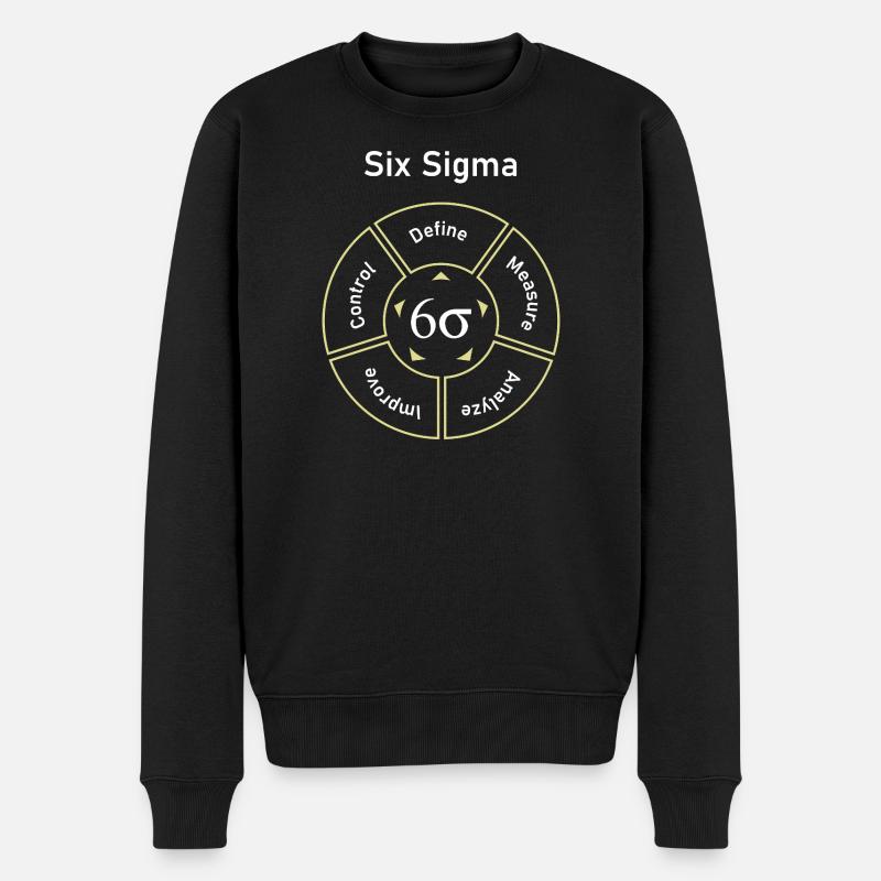 Six Sigma-proces definerer mål - Økologisk premium-sweatshirt til mænd - sort