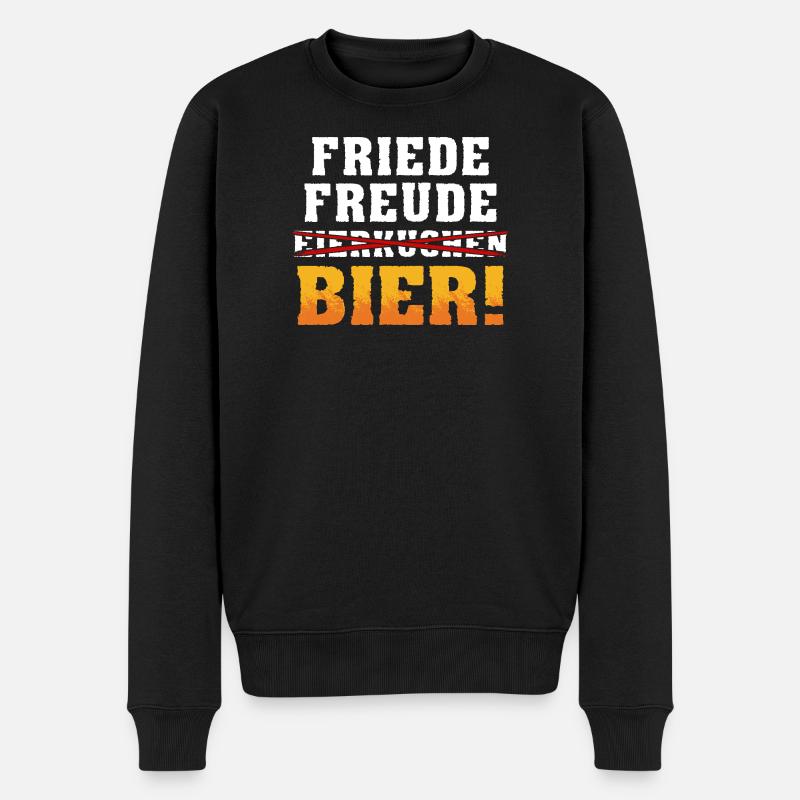 Paix, Joie, Bière - Pull Premium bio Homme - noir