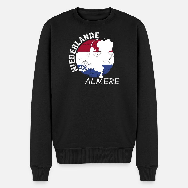 Almere - Männer Premium Bio Pullover - Schwarz