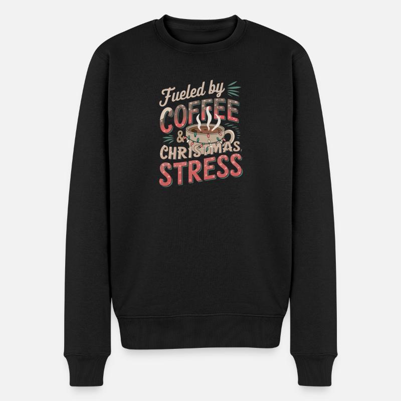 Weihnachtszeit Kaffee Humor - Männer Premium Bio Pullover - Schwarz