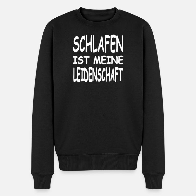 Schlafen - Männer Premium Bio Pullover - Schwarz