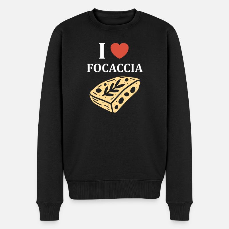 J aime focaccia fromage - Pull Premium bio Homme - noir