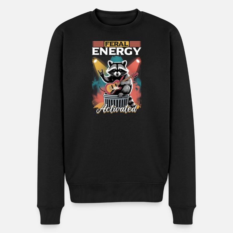 Drôle de raton laveur - Pull Premium bio Homme - noir