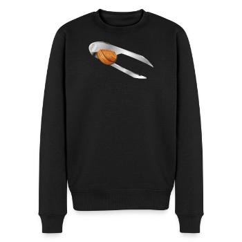 Noyer dans un casse-noisette – motif classique de Noël - Pull Premium bio Homme - noir - Devant - Nico (187cm)