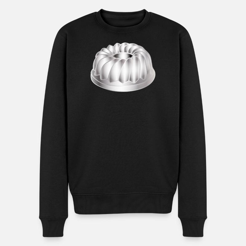 Gugelhupf-Backform – schlichtes Küchenmotiv - Männer Premium Bio Pullover - Schwarz