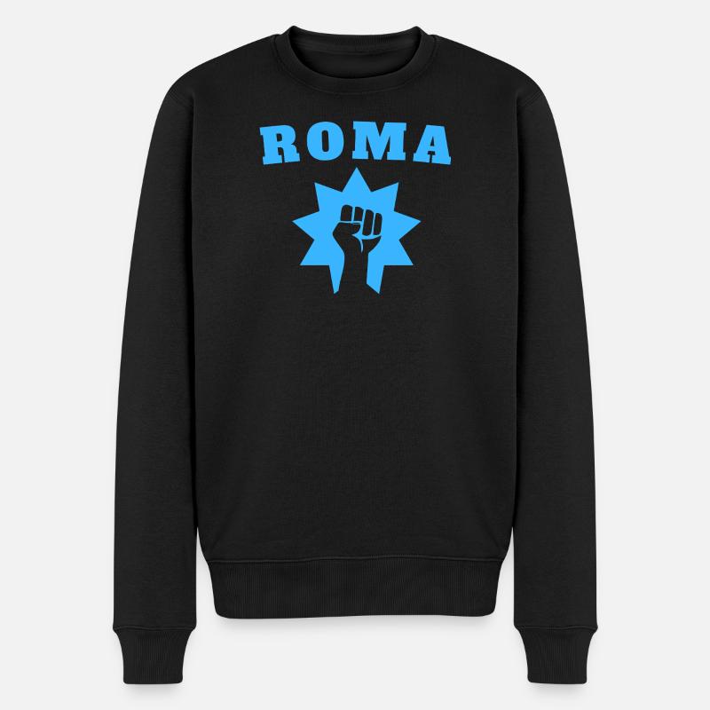 Roma - Männer Premium Bio Pullover - Schwarz