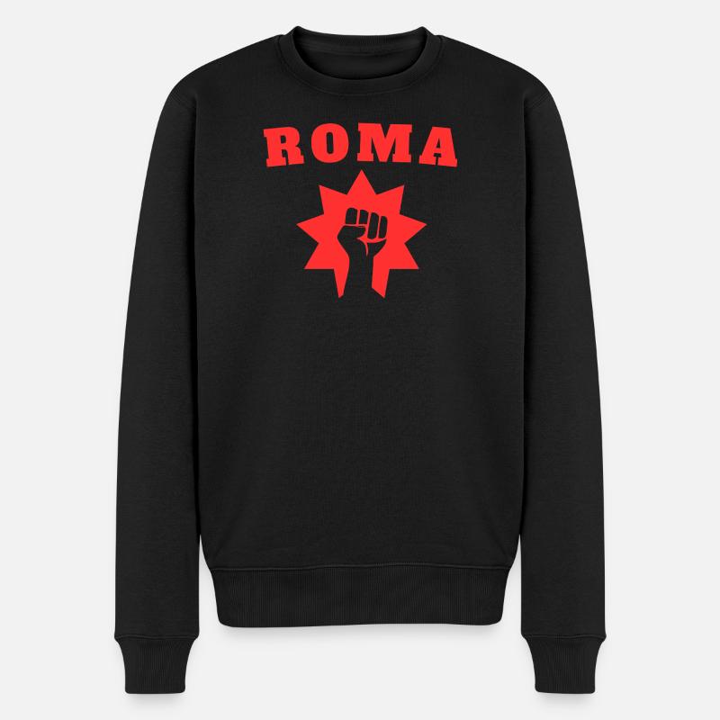 Roma - Männer Premium Bio Pullover - Schwarz