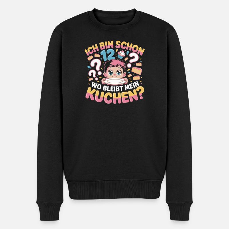 Déjà 12 Cake Question Cartoon - Pull Premium bio Homme - noir