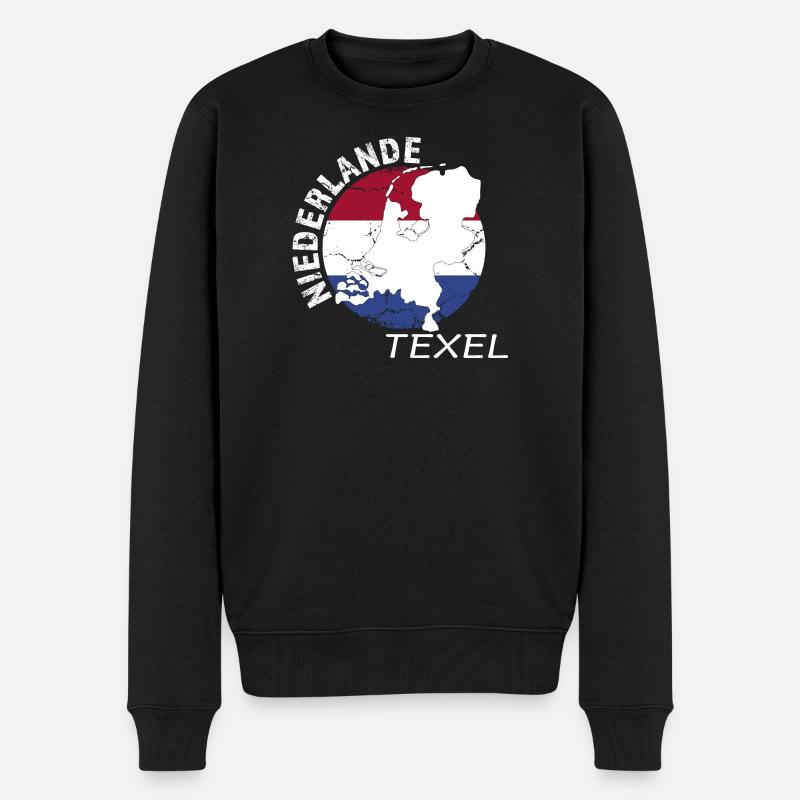 Texel - Männer Premium Bio Pullover - Schwarz