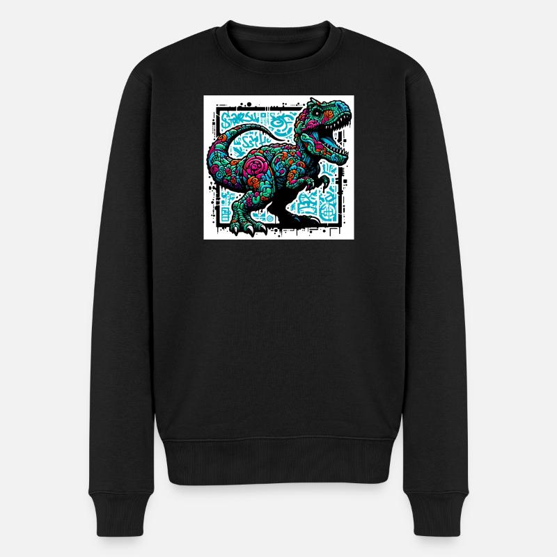 dinosaure - Pull Premium bio Homme - noir