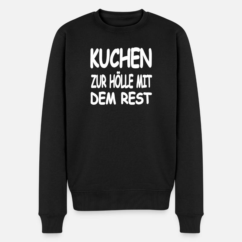 Kuchen - Männer Premium Bio Pullover - Schwarz