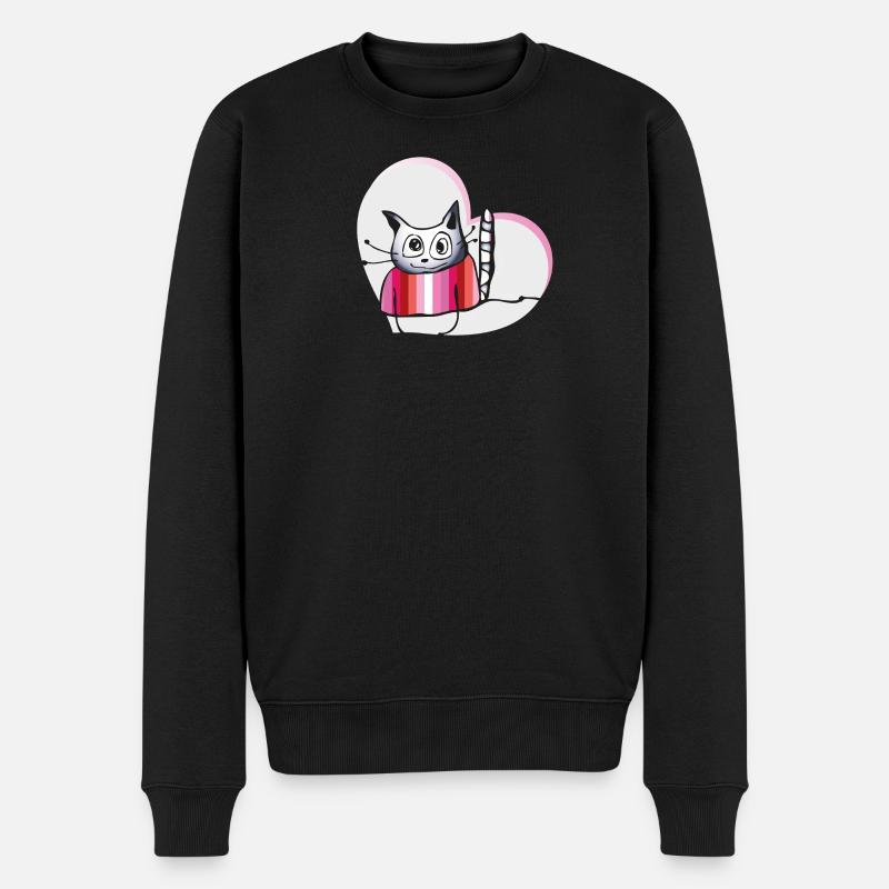 Chat lesbien - Pull Premium bio Homme - noir